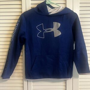 Under Armour Youth Royal Blue Hoodie with Silver Logo